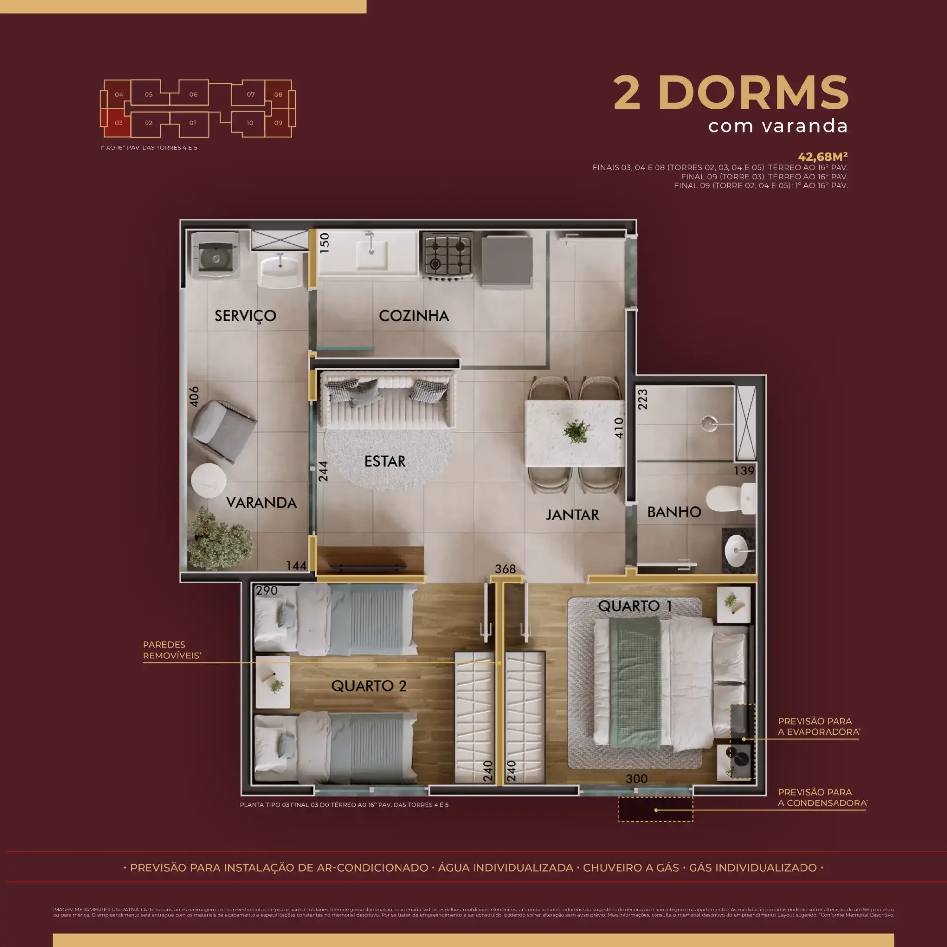 Planta 43m²