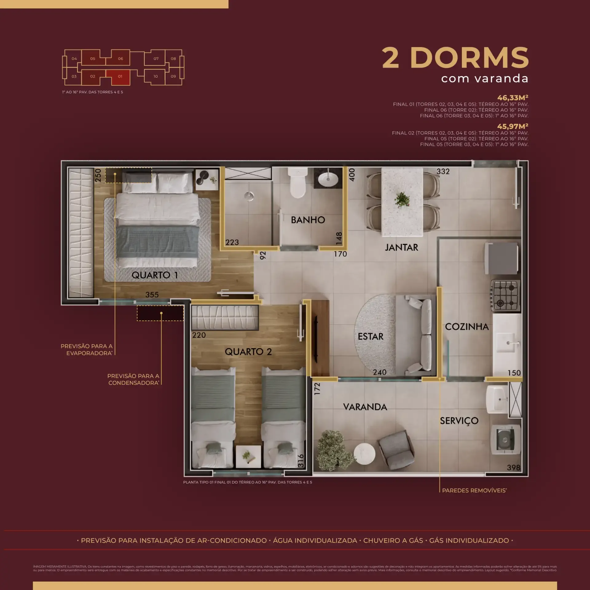 Planta 46m²