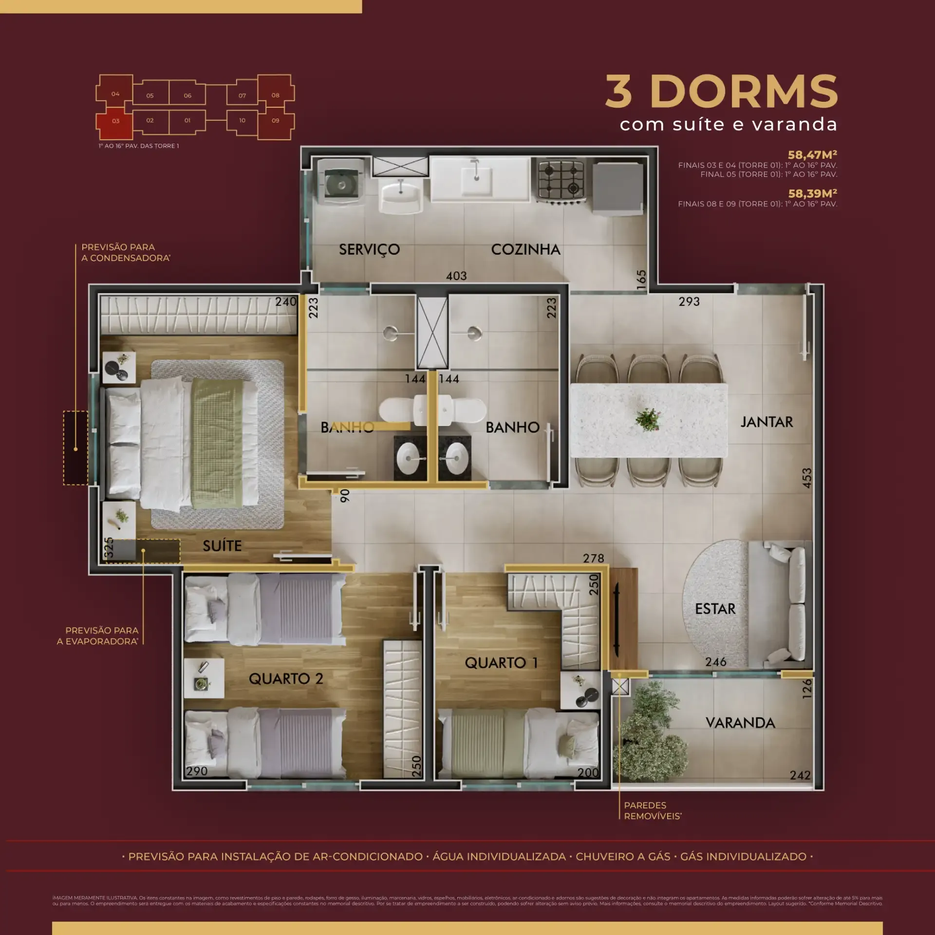 Planta 59m²