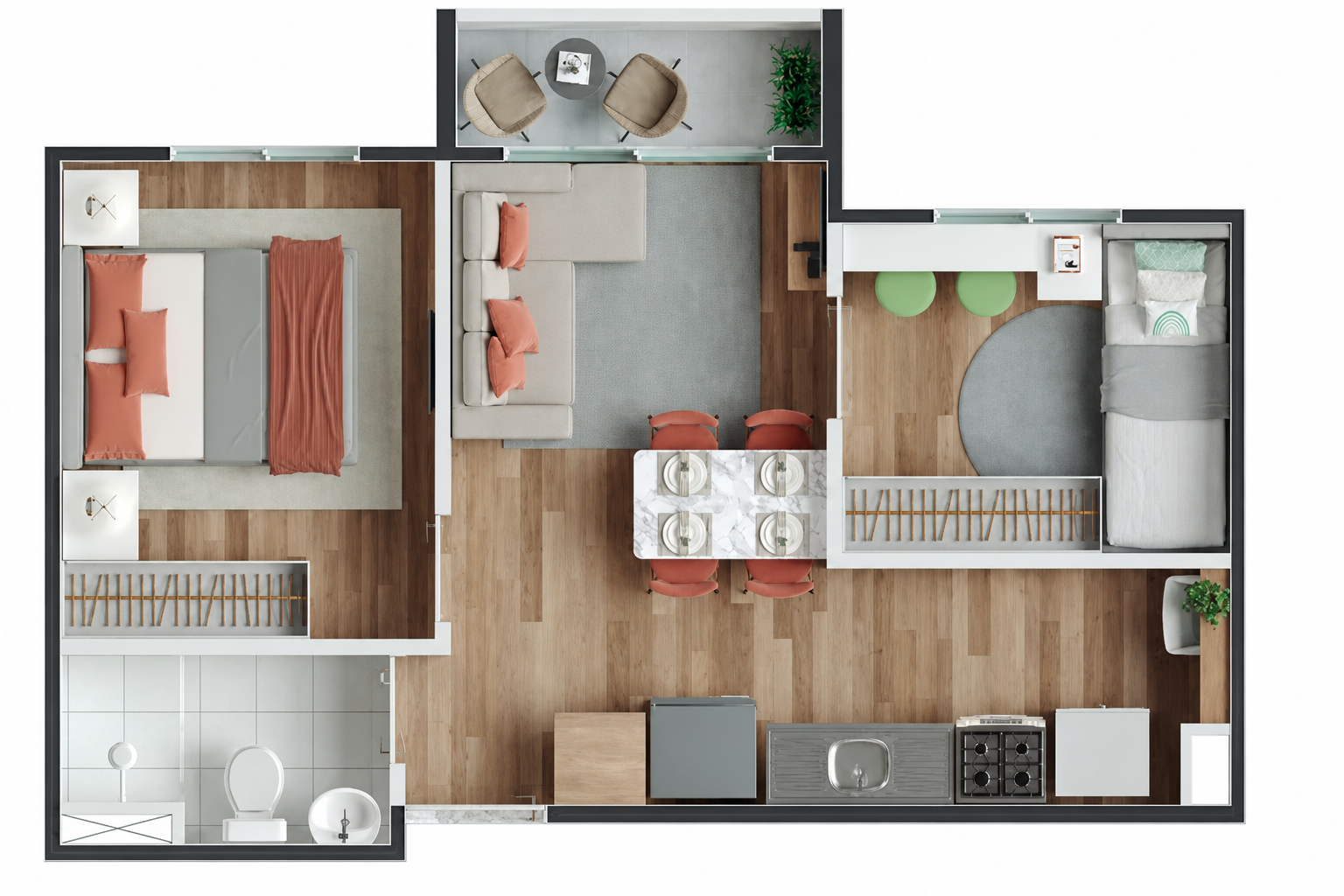 Planta 35 m² Abytá Santo Amaro