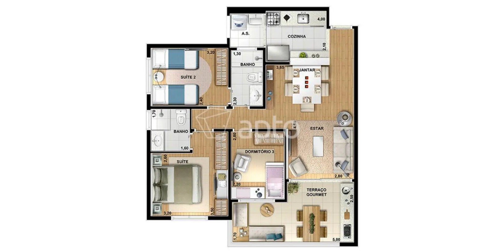 Planta do apartamento