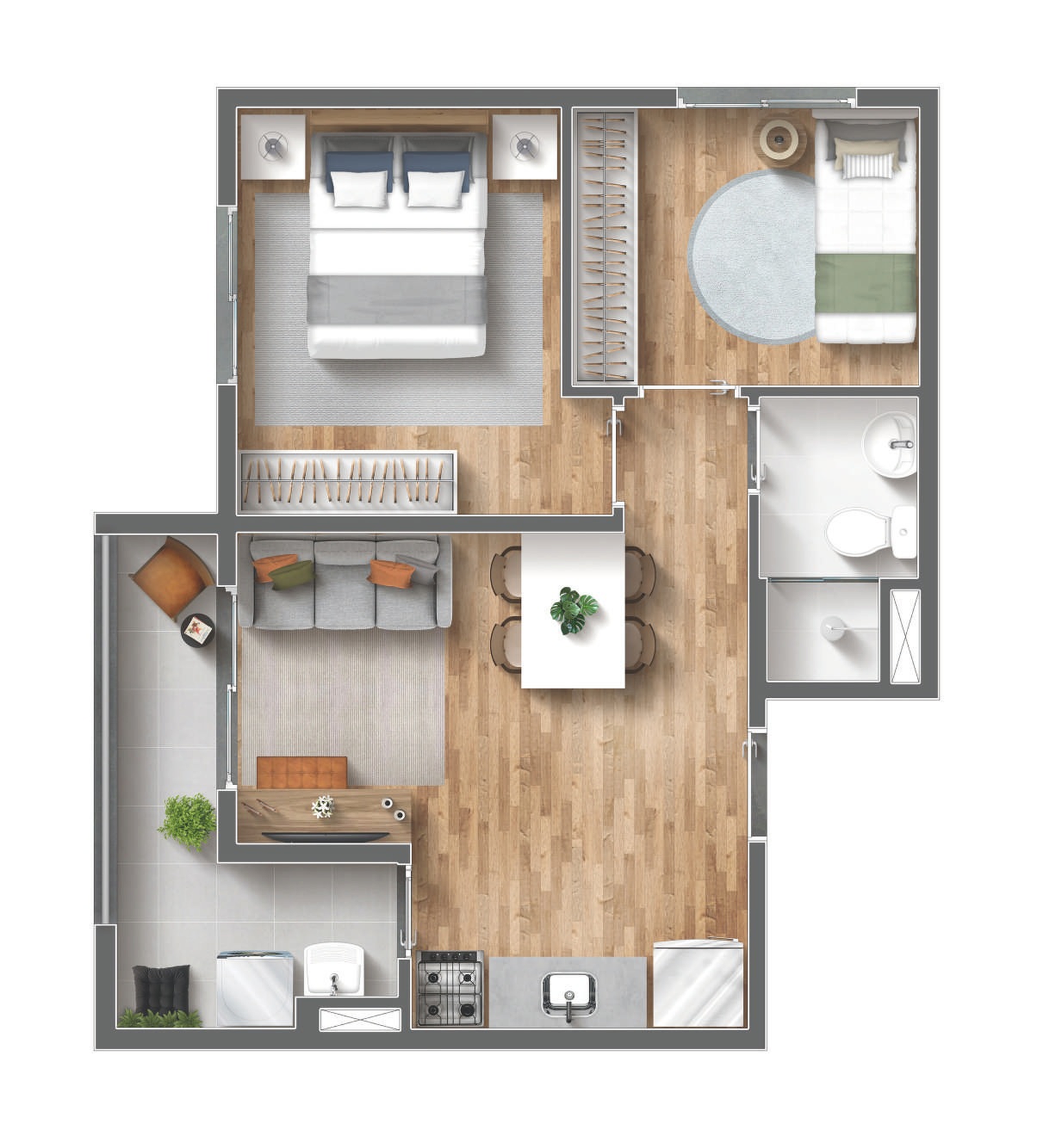 Planta 40,9 m² Vibra Rio Bonito com vaga